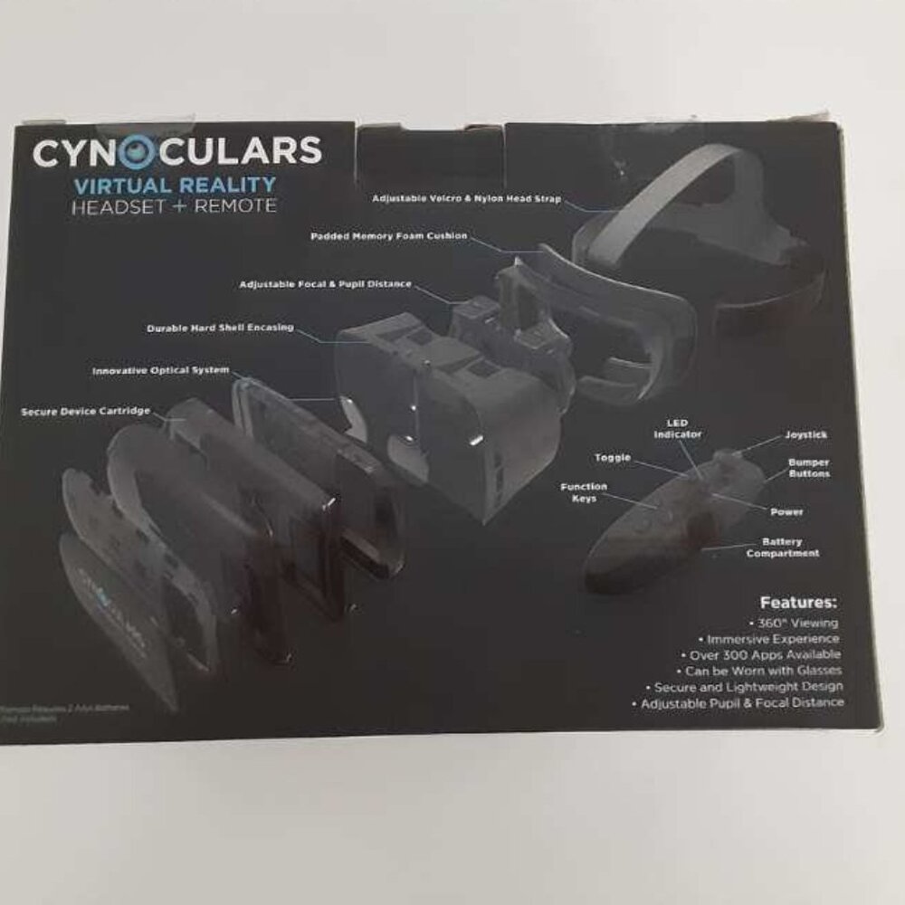 CYNOCULARS Virtual Reality Headset & Remote - NEW - Picture 7 of 7